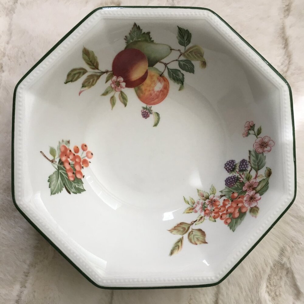 Johnson Bros Fresh Fruit Octagon Coupe Cereal Bowl England 1990 Vintage Bowl #1